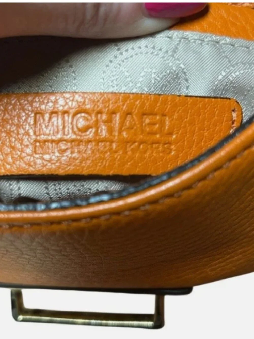 VINTAGE MICHAEL KORS CHARLTON PUMPKIN ORANGE SUPER SOFT LEATHER CROSSBODY PURSE